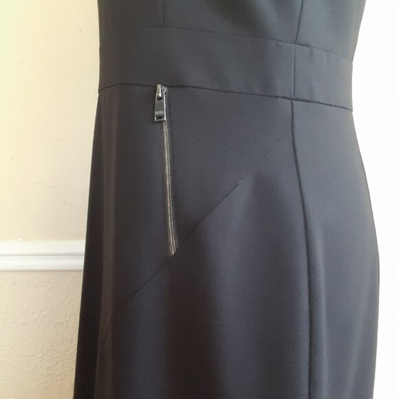 Marc New York Black Midi V Sheath Dress Size 6 - Picture 2 of 10